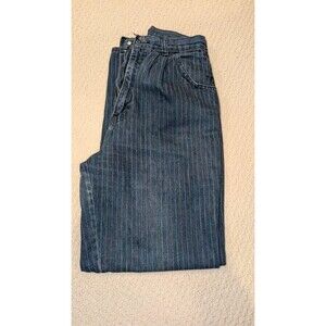 Vintage 80s Pinstripe Railroad Stripe Hunt Club Jeans S